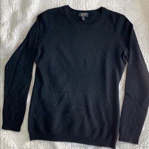 Cashmere crew neck sweater, black size small